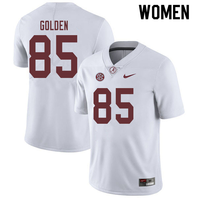 Alabama Crimson Tide Women's Chris Golden #85 White NCAA Nike Authentic Stitched 2019 College Football Jersey SG16D44VM